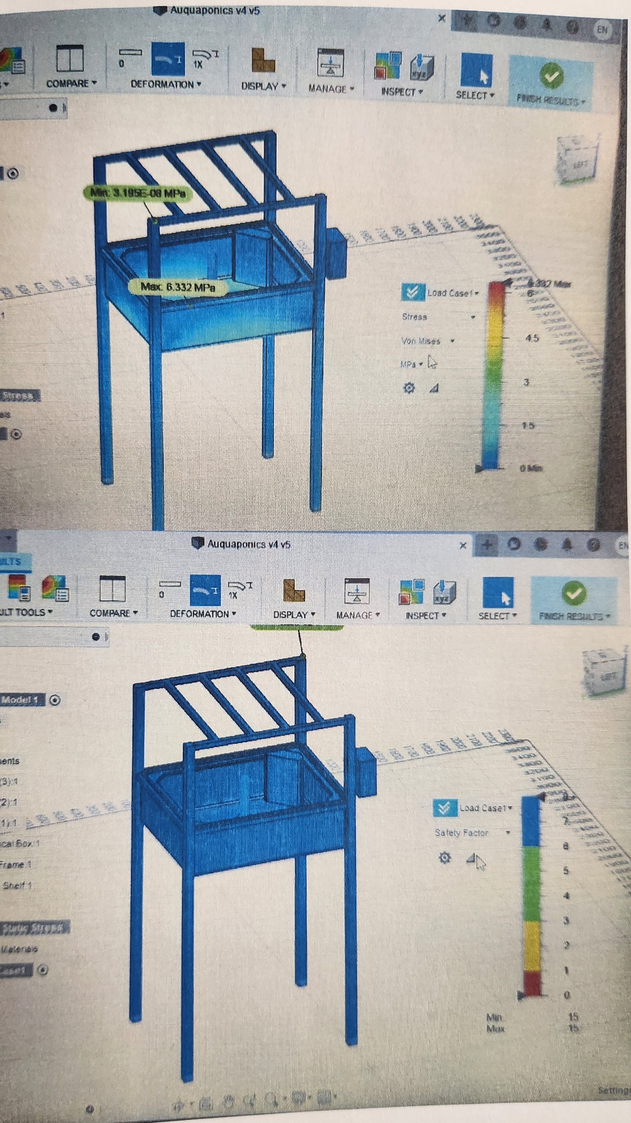Fusion 360 FEA simulation
